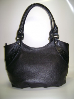 Кожаная женская сумка P 229 чёрная