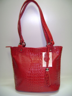 Кожаная женская сумка P 234 красная