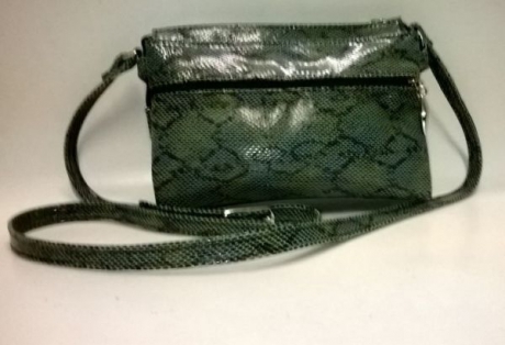 Кожаная женская сумка P 225 зеленая