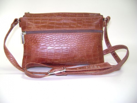 Кожаная женская сумка P 225 коричневая
