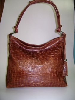 Кожаная женская сумка P 232 коричневая