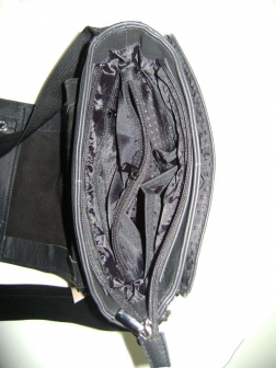 Мужская кожаная сумка P 242 черная
