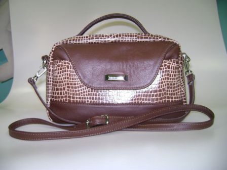Кожаная женская сумка P 237 коричневая