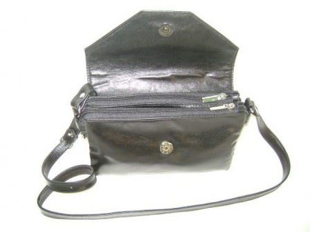 Кожаная женская сумка P 215 чёрная