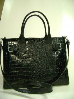 Кожаная женская сумка P 239 черная