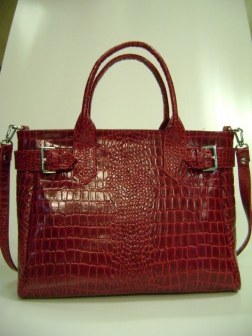 Кожаная женская сумка P 239 красная