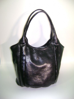 Кожаная женская сумка P 221 чёрная
