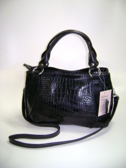 Кожаная женская сумка P 224-1 чёрная