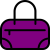 Пурпурные кожаные женские сумки