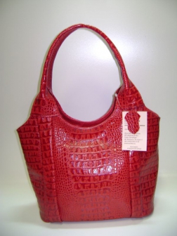 Кожаная женская сумка P 226 красная