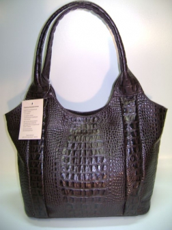 Кожаная женская сумка P 226 коричневая