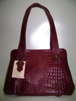 Кожаная женская сумка P 240 красная