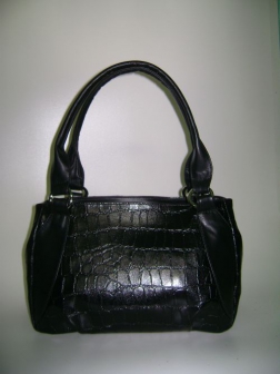 Кожаная женская сумка P 224 чёрная