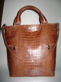 Кожаная женская сумка P 231 коричневая