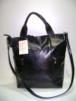 Кожаная женская сумка P 231 чёрная