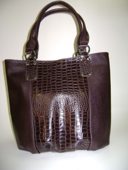 Кожаная женская сумка P 217 коричневая