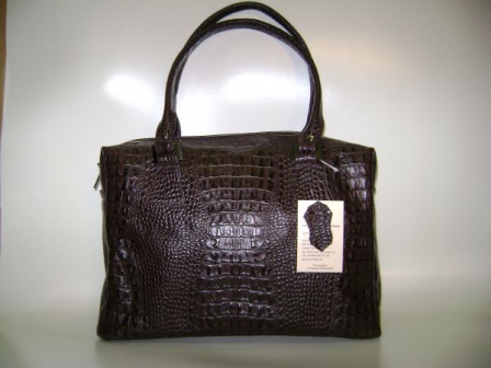 Кожаная женская сумка P 228 коричневая