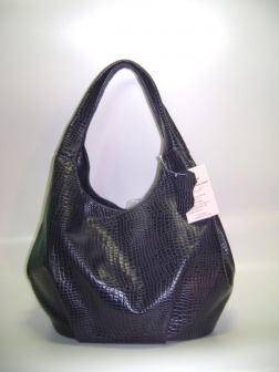 Кожаная женская сумка P 220 чёрная