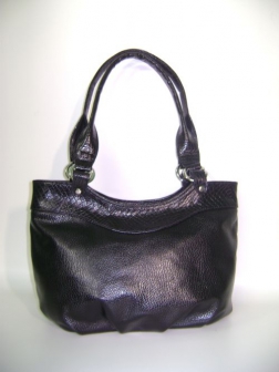 Кожаная женская сумка P 218 чёрная